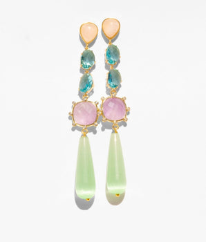 Katerina Psoma Green Drop Earrings