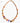 Katerina Psoma Coral Short Necklace with pearls and crystals