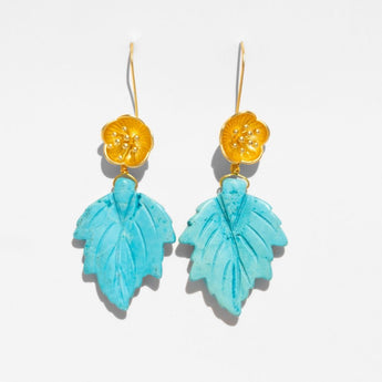 Katerina Psoma Turquoise Howlite Dangle Earrings