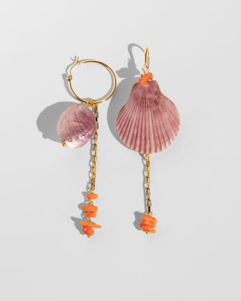 Katerina Psoma Coral Shell Earrings