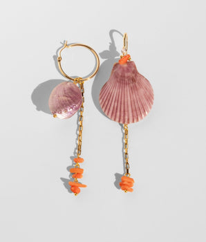 Katerina Psoma Coral Shell Earrings