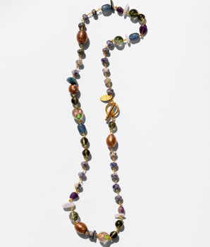 Katerina Psoma Colorful beaded necklace with murano and semiprecious stones