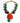 Katerina Psoma Colorful beaded necklace with green, brown, and orange beads