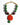 Katerina Psoma Colorful beaded necklace with green, brown, and orange beads