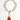 Katerina Psoma Gold chain necklace with an amber pendant 