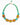 katerina Psoma short necklace with green jade and amber resin adonrned with ethnic motifs