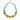 katerina Psoma short necklace with green jade and amber resin adonrned with ethnic motifs