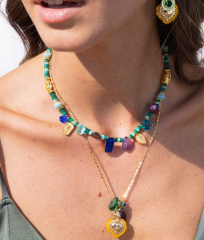 Katerina Psoma Amore Yellow Charm Necklace