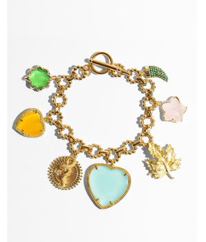 Katerina Psoma Charm Bracelet with Hearts
