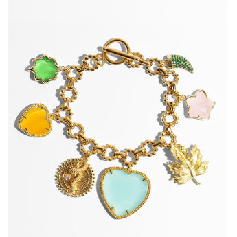 Katerina Psoma Charm Bracelet with Hearts