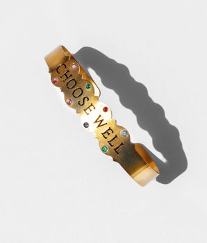 Choose Well Affirmation Cuff Bracelet