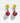 Katerina Psoma Colorful earrings with floral studs and colored beads