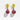 Katerina Psoma Colorful earrings with floral studs and colored beads
