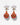 Katerina Psoma Colorful earrings with floral studs and colored beads