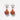 Katerina Psoma Colorful earrings with floral studs and colored beads