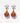 Katerina Psoma Colorful earrings with floral studs and colored beads