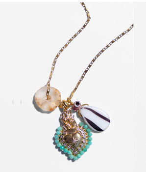 Katerina Psoma Amore Green Charm Necklace