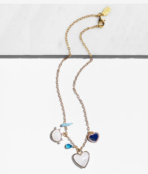 Amore White Charm Necklace