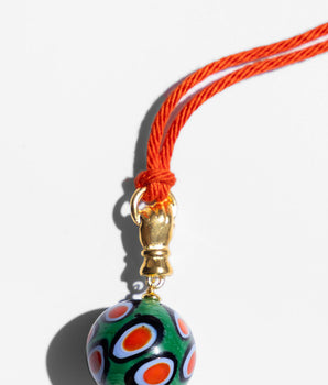 Katerina Psoma Green Murano Cord Necklace
