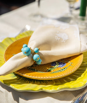 Eva Turquoise Napkin Rings
