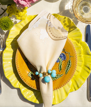 Eva Turquoise Napkin Rings