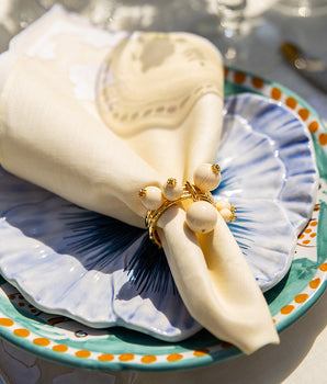 Eva Beige Napkin Rings