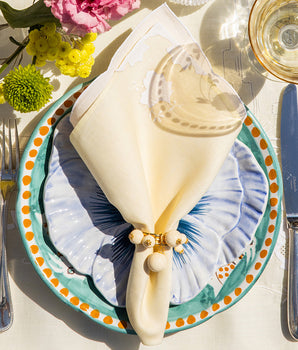 Eva Beige Napkin Rings