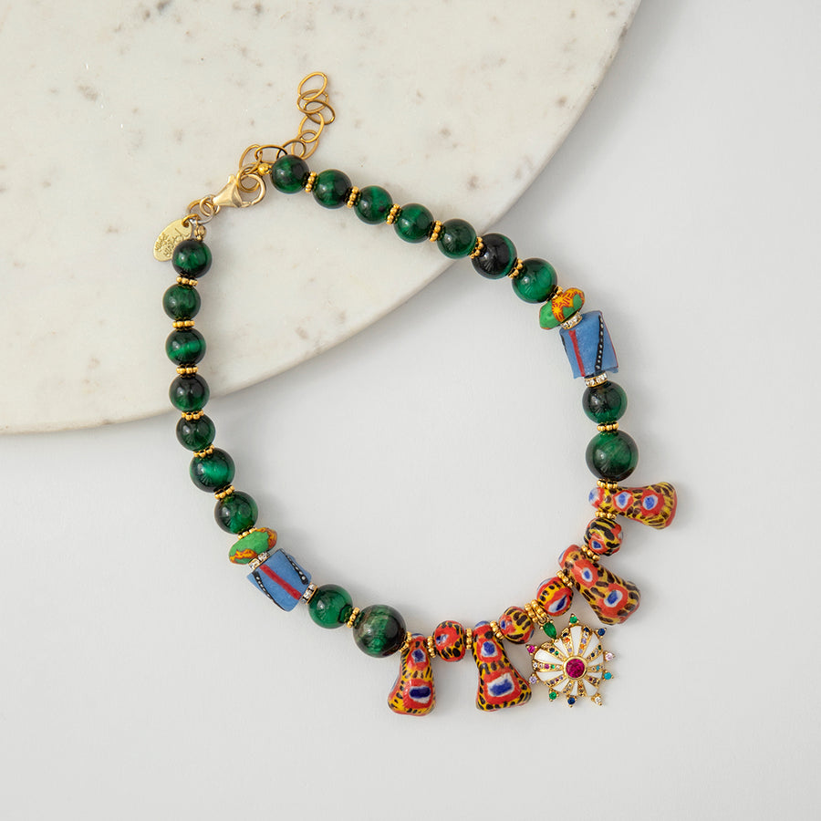 Katerina Psoma Green Short Necklace