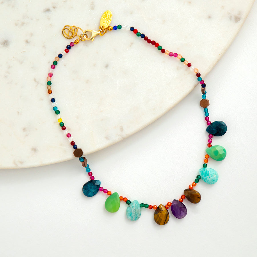 Katerina Psoma Short Necklace with Stones semifine jewelry