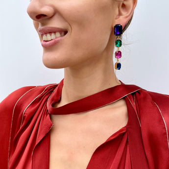 Katerina Psoma Dangle earrings with crystals
