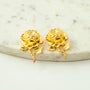 Flower Metal stud vintage Earrings katerina psoma