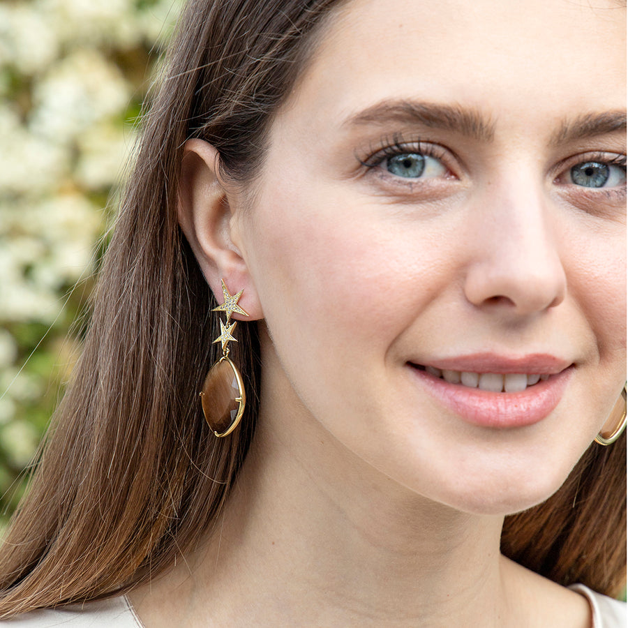 Eleanor Brown Dangle Earrings