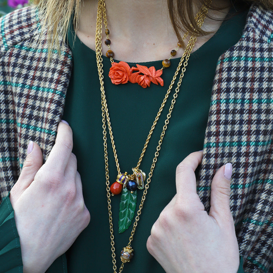 Rosa Orange Short Necklace