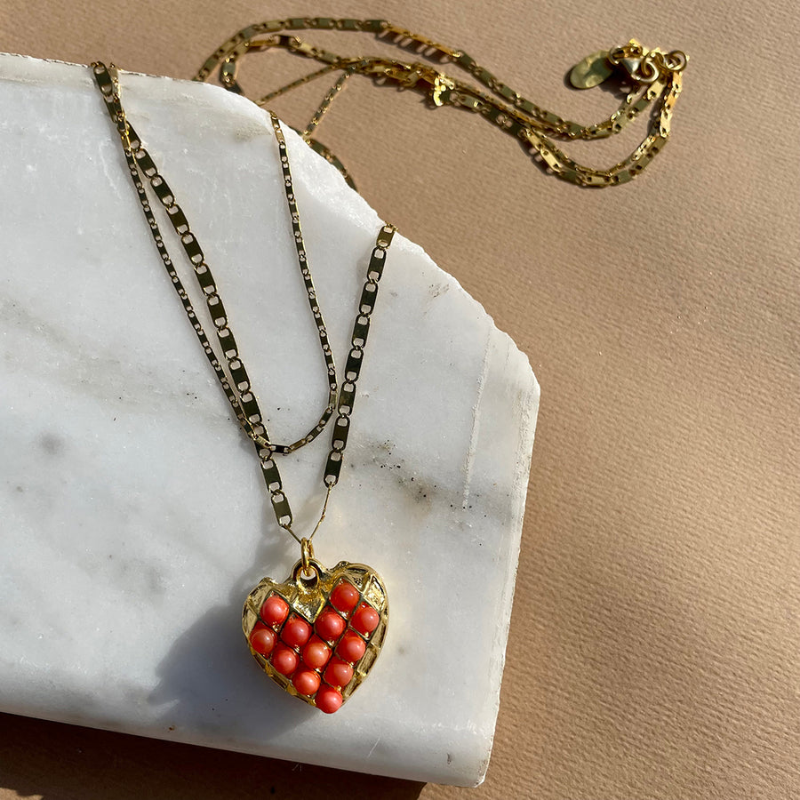 Amore Vintage Heart Pendant Necklace
