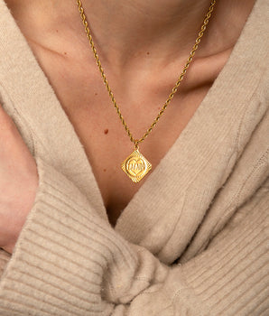Katerina Psoma "S' Agapo" Short Chain Necklace gold plated