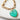 Katerina Psoma Chain Bracelet with Light Green Heart