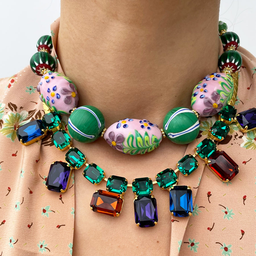 Katerina Psoma Green Murano bead necklace