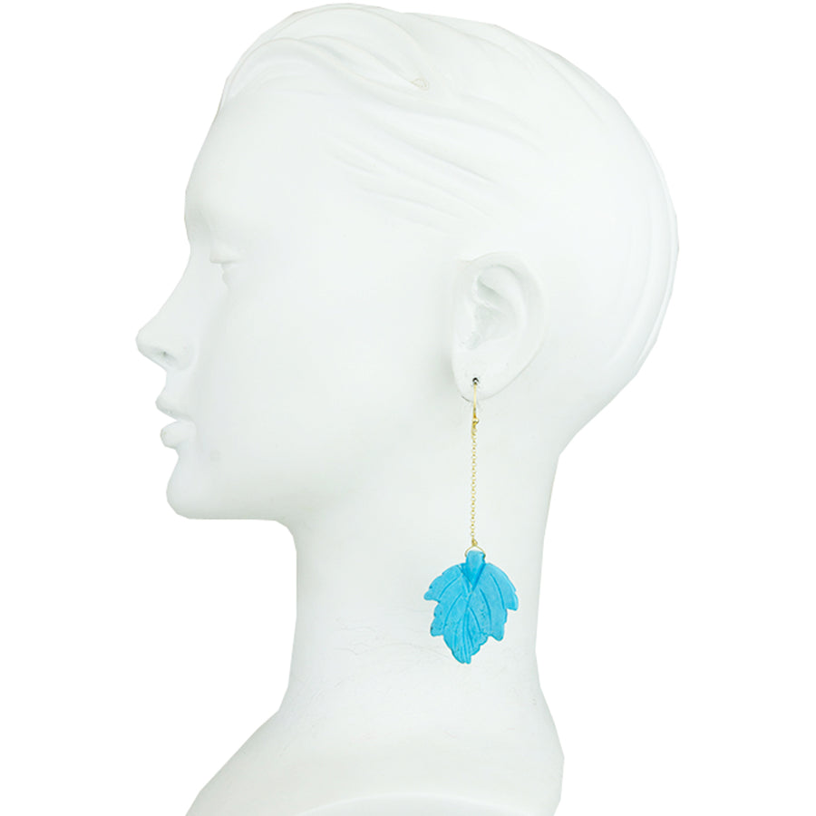 Katerina Psoma Howlite Dangle Earrings gold plated hooks