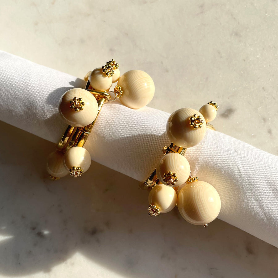 Eva Beige Napkin Rings