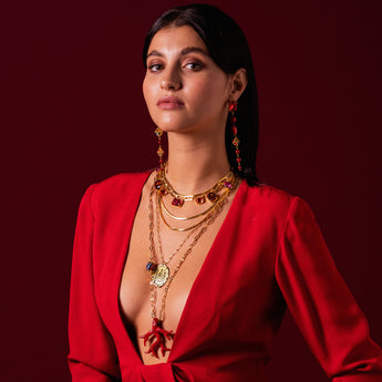 Katerina Psoma Gold plated pendant necklace