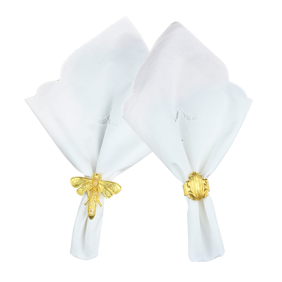 Dragonfly and Frog Napkin Rings