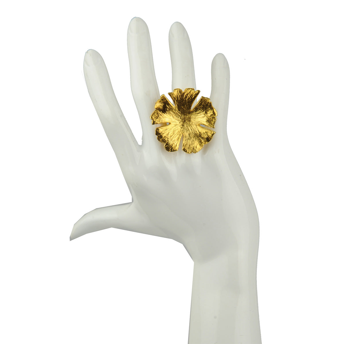Katerina Psoma Flower Gold Plated Ring costume jewelry