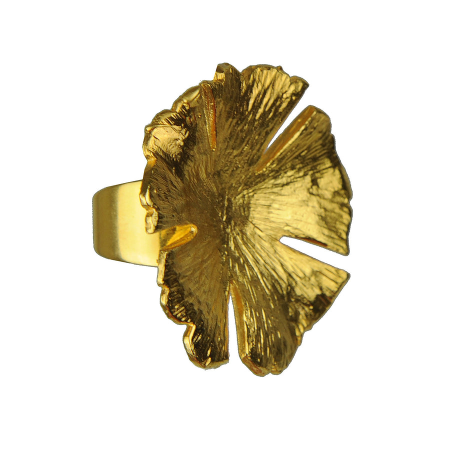 Katerina Psoma Flower Gold Plated Ring detail