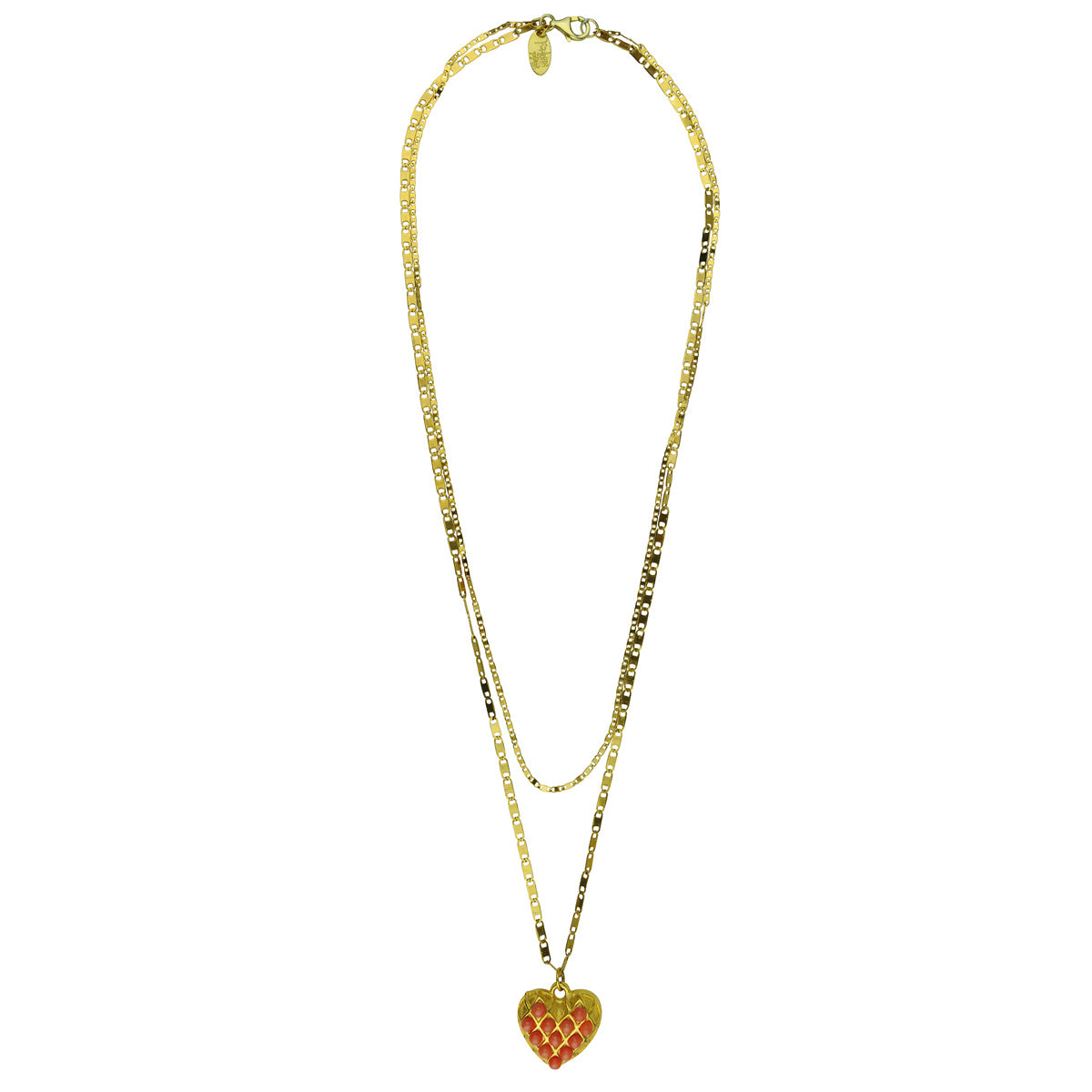 Heart chain necklace Katerina Psoma
