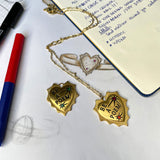 Katerina Psoma Be a Poem Red Necklace gold plated brass and silver