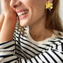Flower Metal stud vintage Earrings katerina psoma