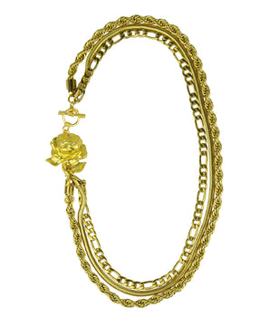 Katerina Psoma triple chain necklace gold plated